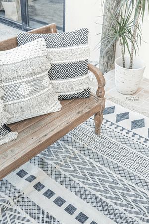 Geometric Boho Rug - Bloom - Home Decor | Shop Baskets, Ceramics, Pillows, Rugs & Wall Hangs online