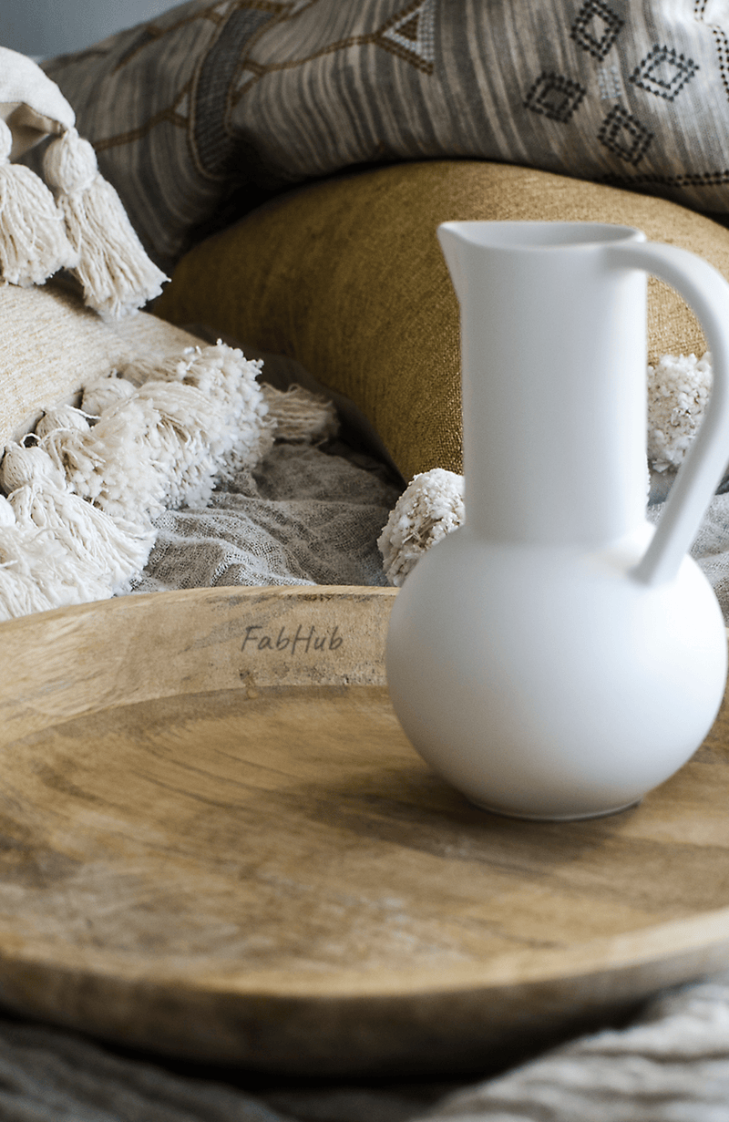 Raawii Strøm Jug - Vaporous White 0.75L - Home Decor | Shop Baskets, Ceramics, Pillows, Rugs & Wall Hangs online
