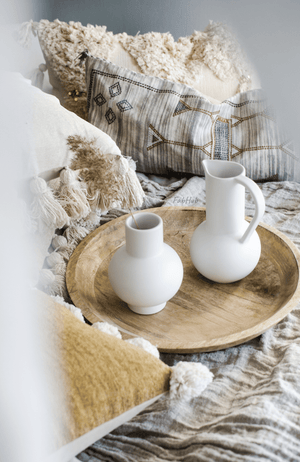 Raawii Strøm Vase - Vaporous White 6h x 5"diam - Home Decor | Shop Baskets, Ceramics, Pillows, Rugs & Wall Hangs online