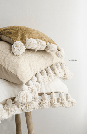 Pompon Pillow Cover Adora - Home Decor | Shop Baskets, Ceramics, Pillows, Rugs & Wall Hangs online