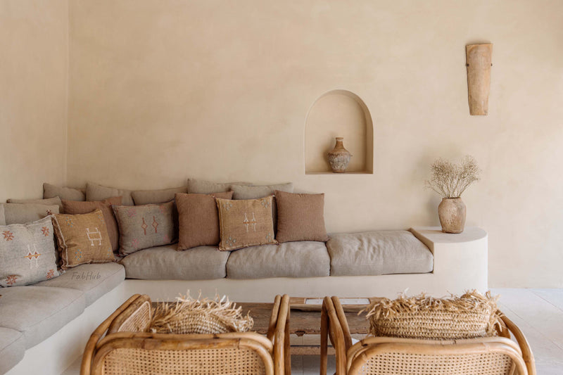 Cactus Silk Pillow Cover Fawn - Home Decor | Shop Baskets, Ceramics, Pillows, Rugs & Wall Hangs online