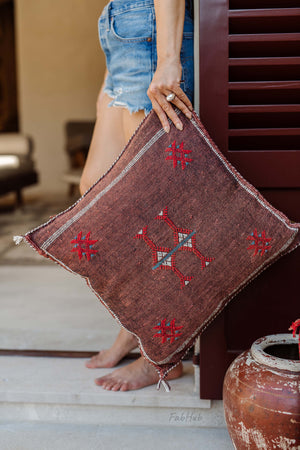 Cactus Silk Pillow Cover Rose Brown - Home Decor | Shop Baskets, Ceramics, Pillows, Rugs & Wall Hangs online