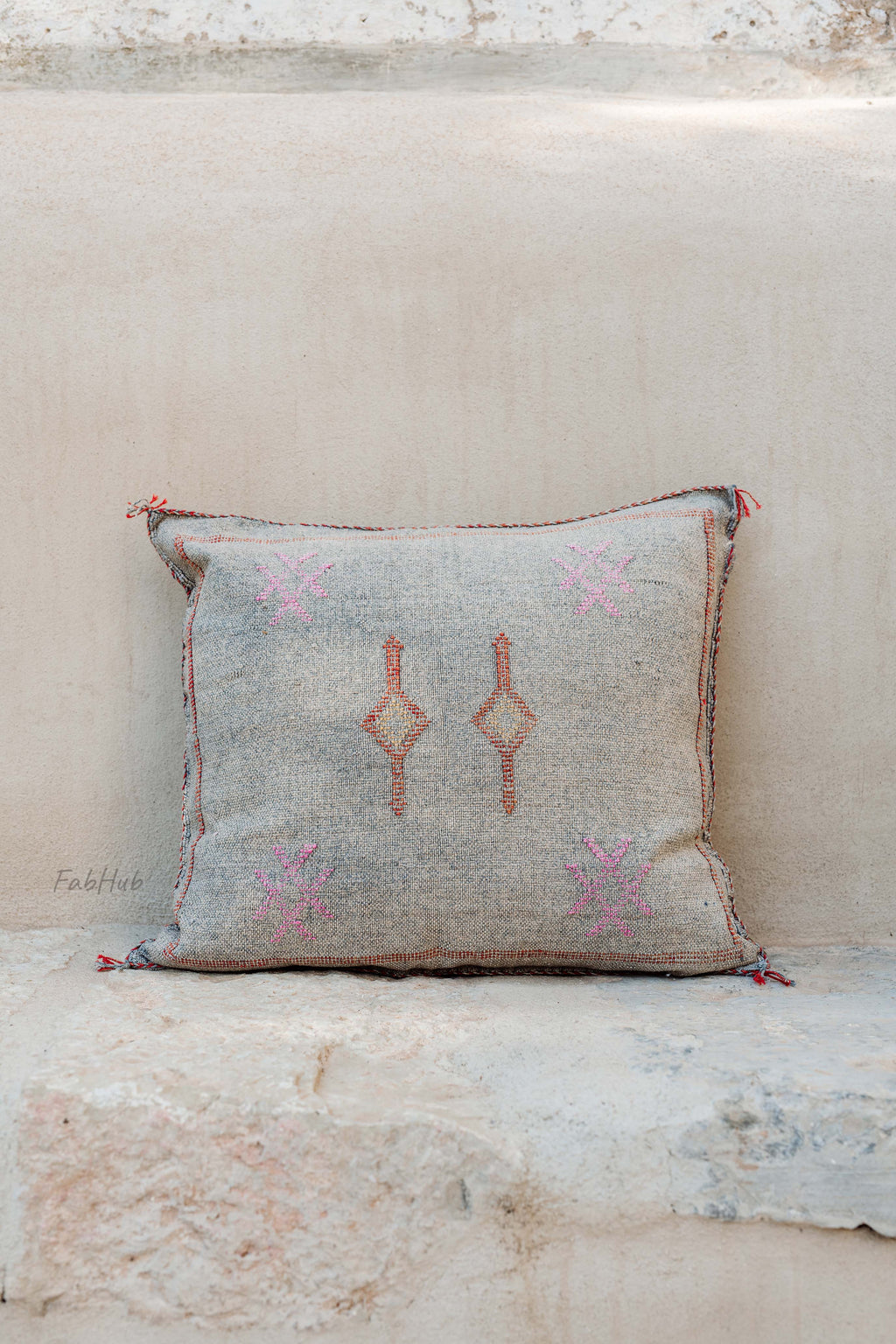 Cactus Silk Pillow Cover Grey - Home Decor | Shop Baskets, Ceramics, Pillows, Rugs & Wall Hangs online