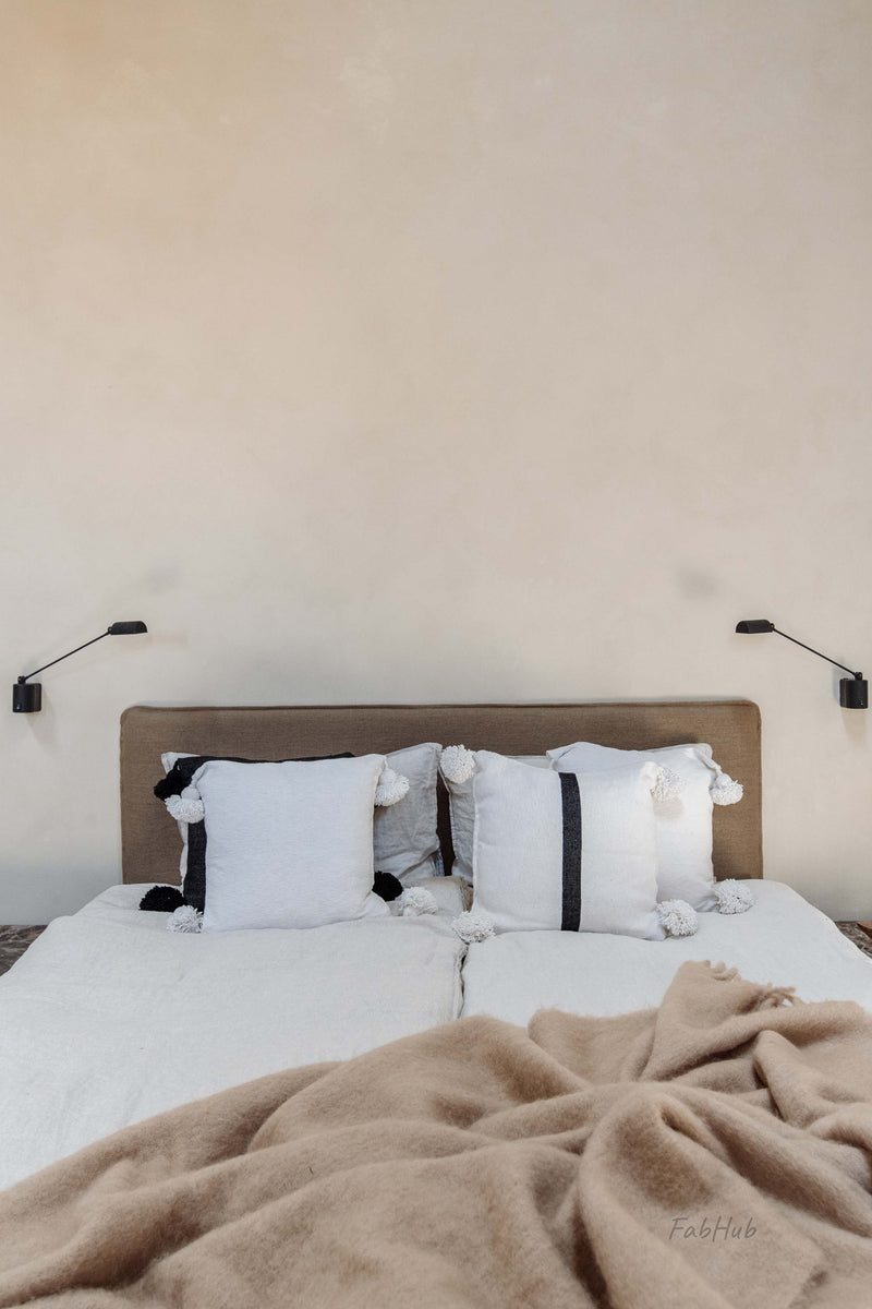 PomPon Pillow Cover Black & White - Home Decor | Shop Baskets, Ceramics, Pillows, Rugs & Wall Hangs online