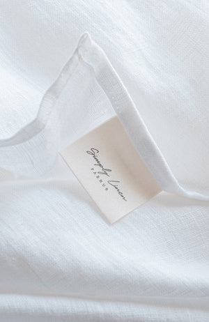 White Linen Tablecloth Set - Home Decor | Shop Baskets, Ceramics, Pillows, Rugs & Wall Hangs online