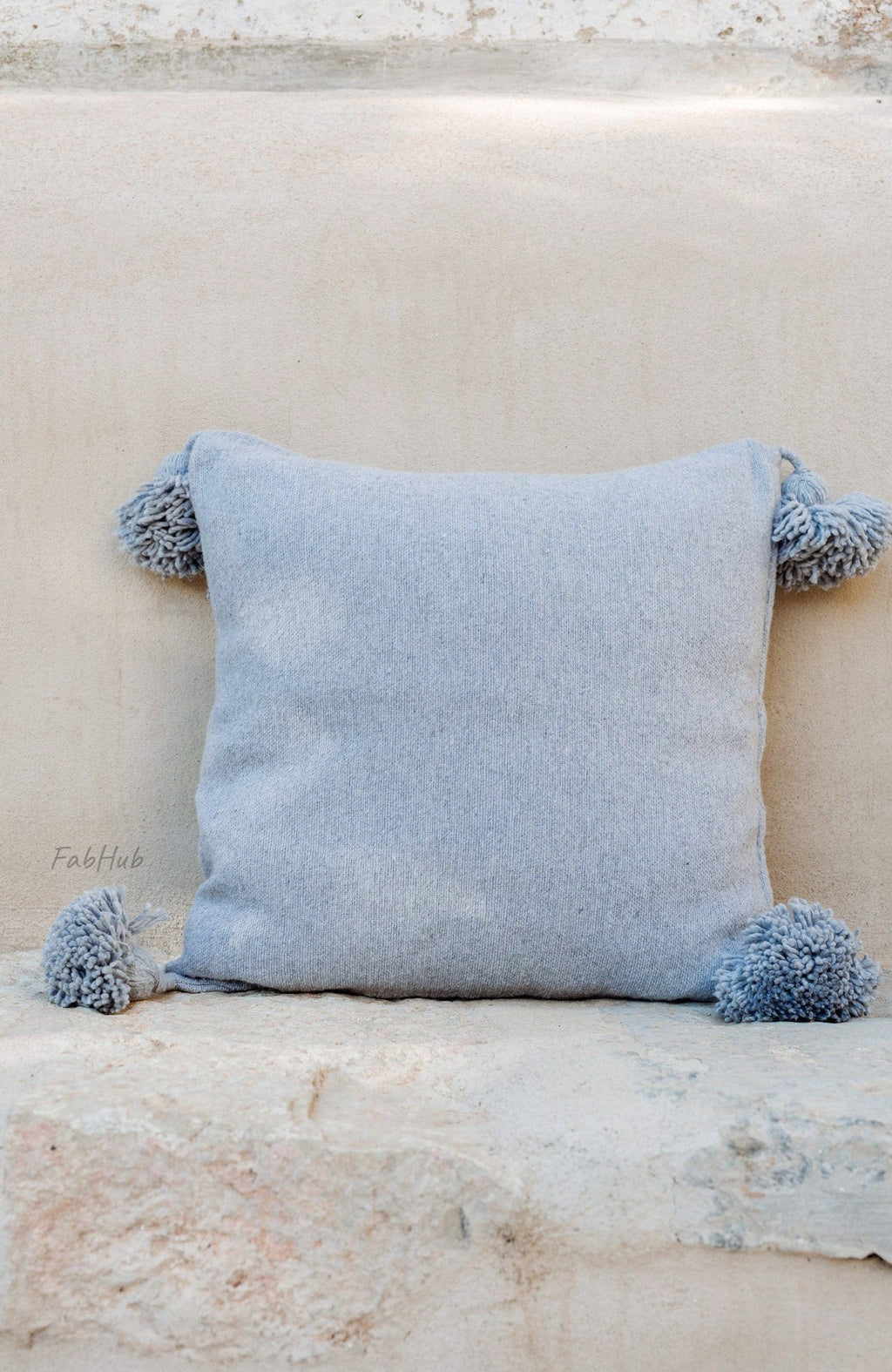 PomPon Pillow Cover Grey